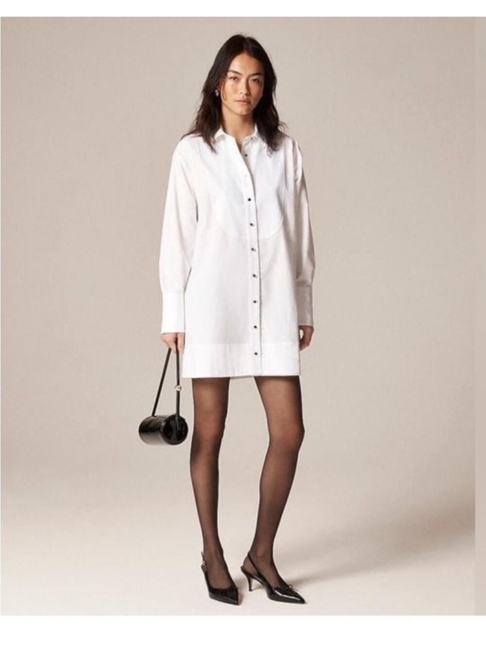 J.Crew Jules tuxedo shirt-dress 00